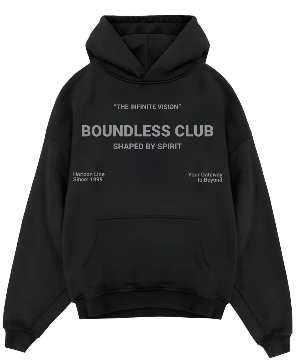 Black Oversized Hoodie Front Design