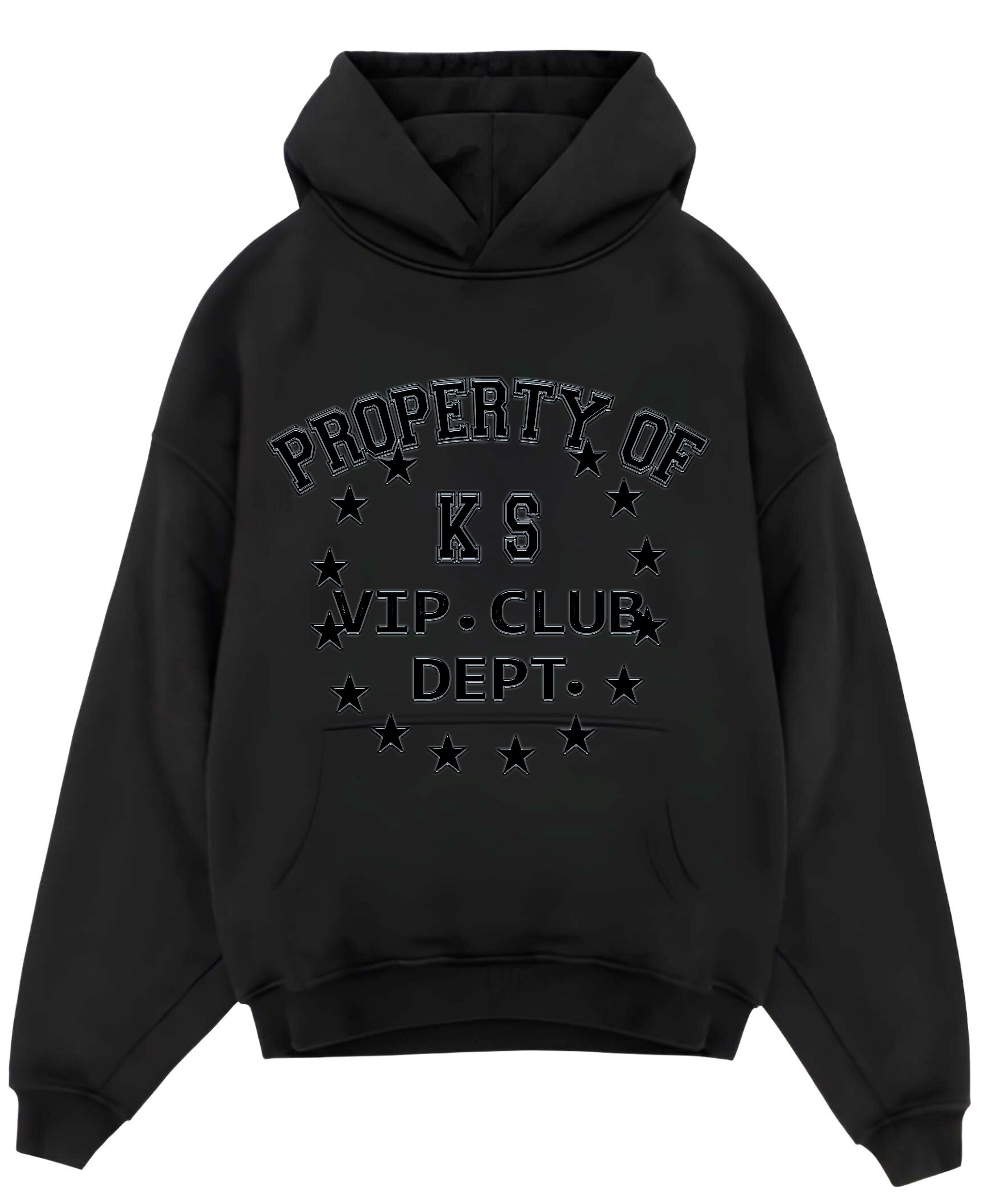 Black Oversized Hoodie Front Design